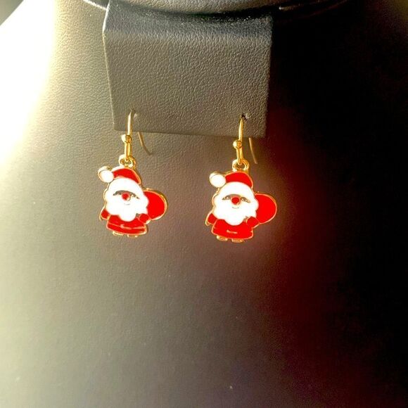 Vintage Adorable Christmas Earrings SET of 2 Pairs, Unmarked - Picture 1 of 4